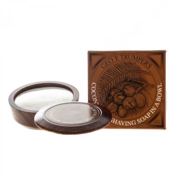 Geo F Trumper Coconut Oil Shaving Soap Wooden Bowl