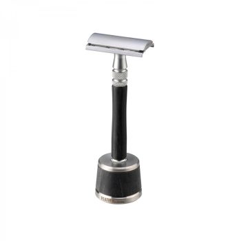 Feather WS-D2S Wood Handle Stainless Steel Luxury Safety Razor