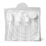 Rese-set med tomma förpackningar