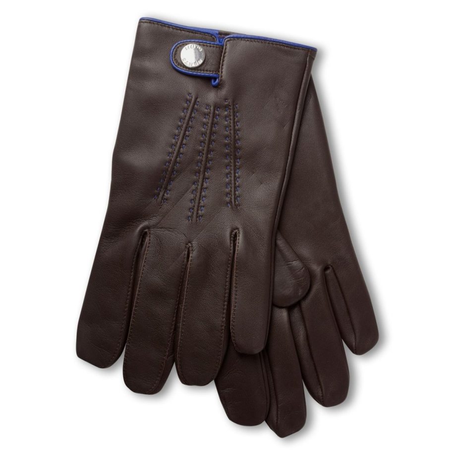 Dents Adlington Glove Brown / Royal Blue